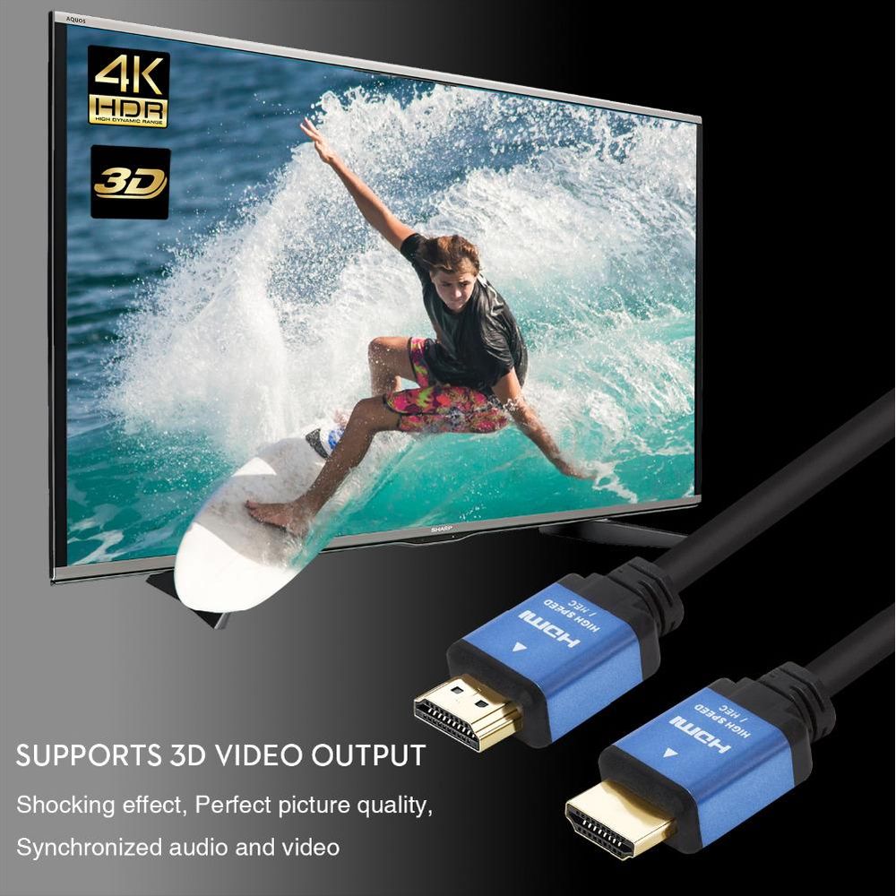 CABLE HDMI Macho-Macho ULTRA HD 4K 3 Metros ETHERNET V.2.0 FORMATO 21