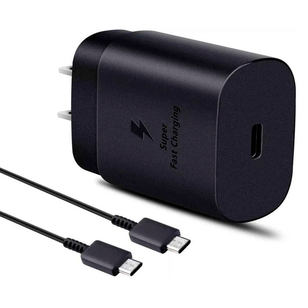 Cargador Super Carga Samsung 25W Galaxy A70 A80 Negro