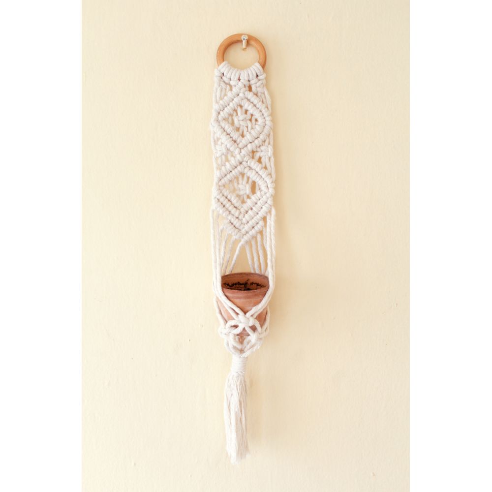 Porta Macetero Mini de Macramé