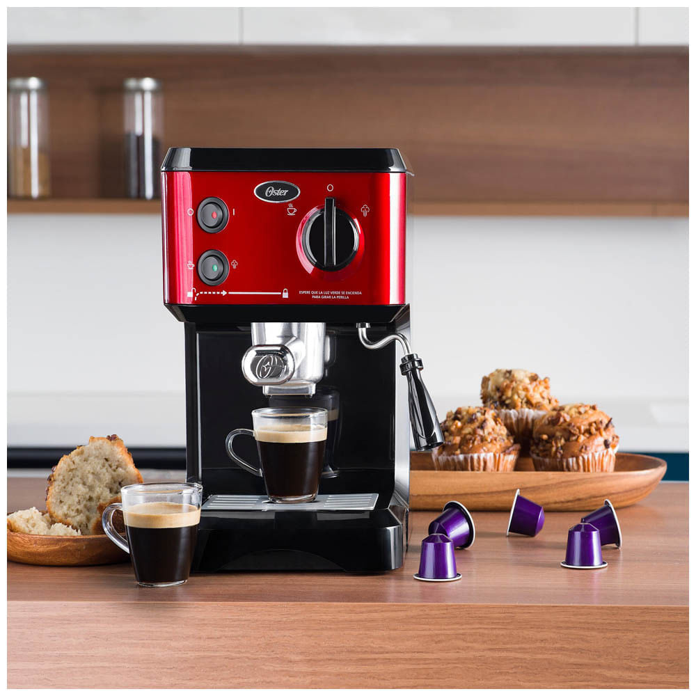 Cafetera OSTER 2 Tazas BVSTECMP65R-053 Rojo - Oechsle