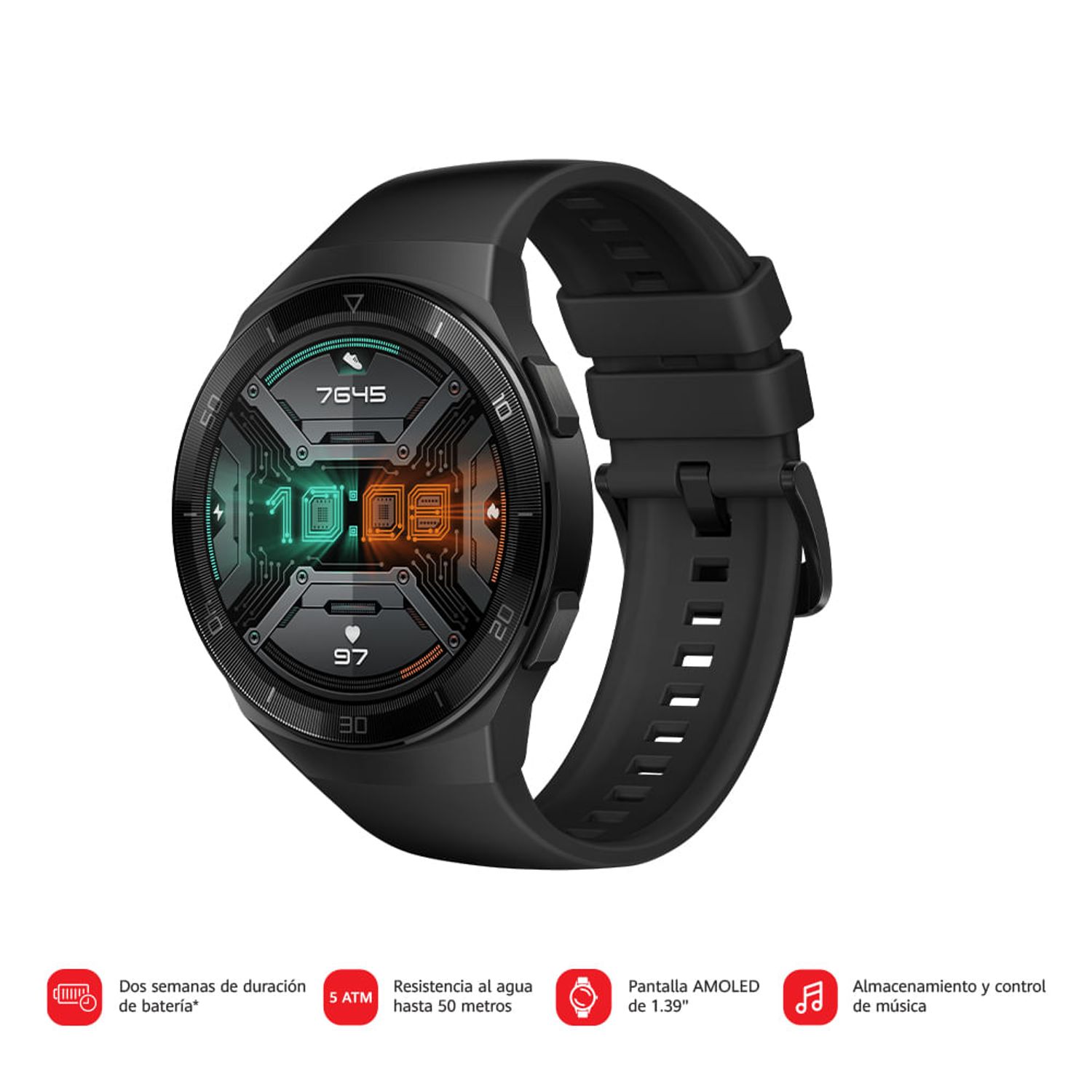 HUAWEI Smartwatch GT 2e Hector Black | Oechsle.pe - Oechsle