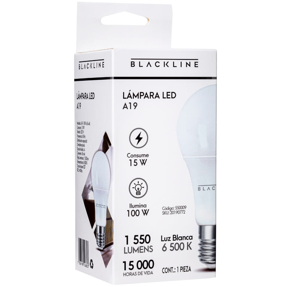 Foco LED Bulbo E27 15W Luz Fría - Promart