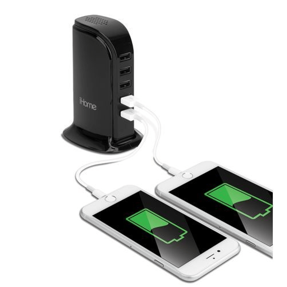 Cargador Multipuertos USB IHOME IH-CT720B Para Escritorio
