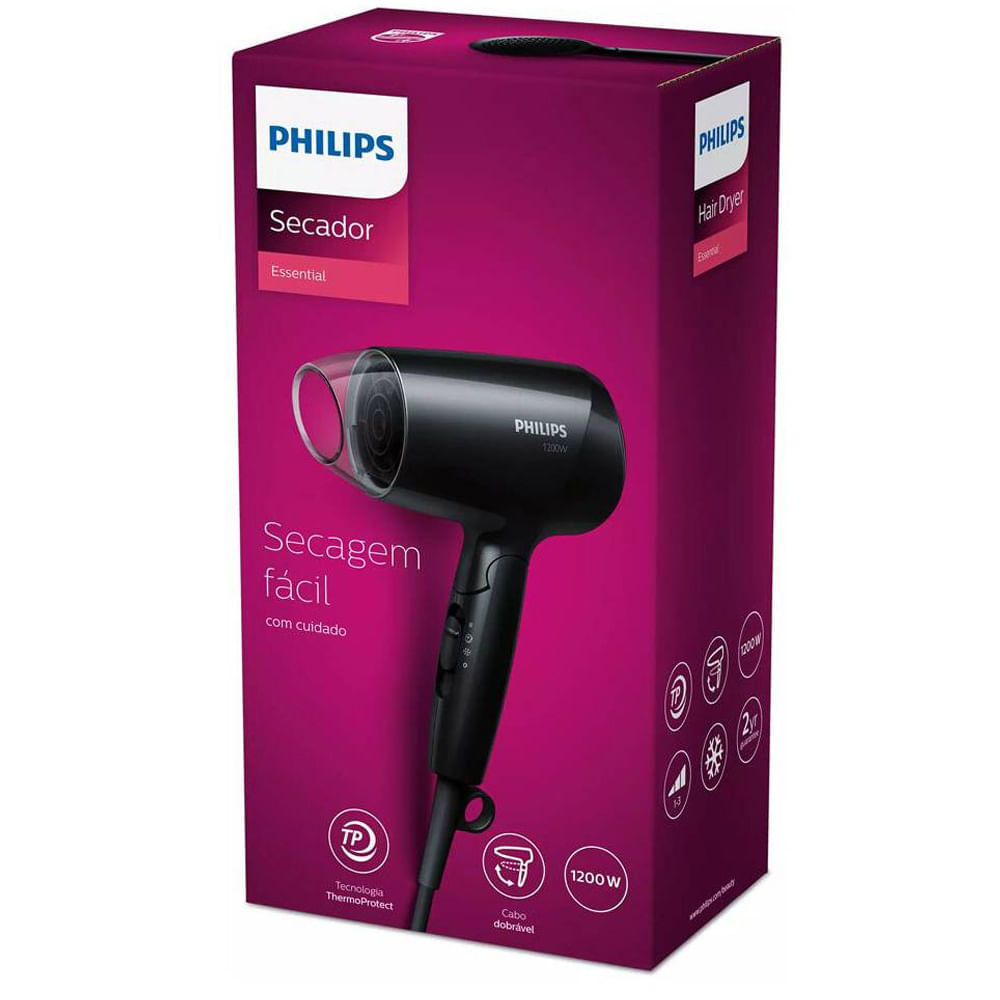 Secadora de Cabello Philips BHC010 Thermo Protec 1200 Watts