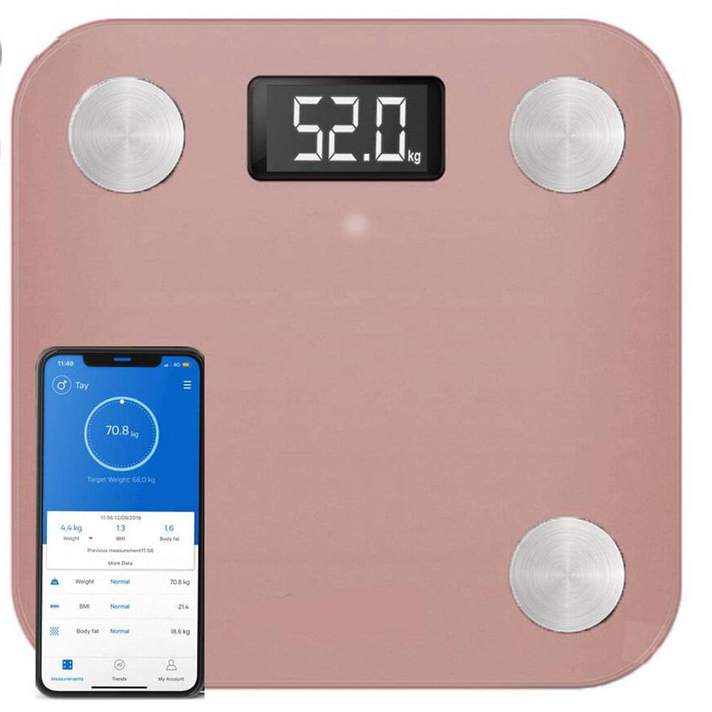 Balanza Digital Personal Scale Inteligente 12 Lecturas Guinda