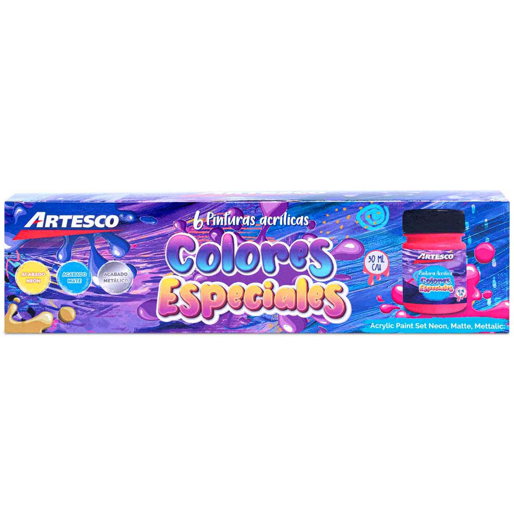 Pintura Acrilílica ARTESCO Colores Especiales Paqu