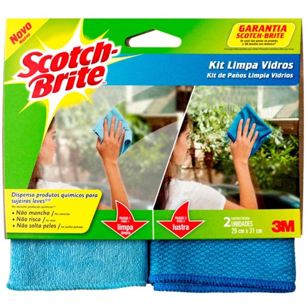 Paños Limpia Vidrios SCOTCH-BRITE Paquete 2un