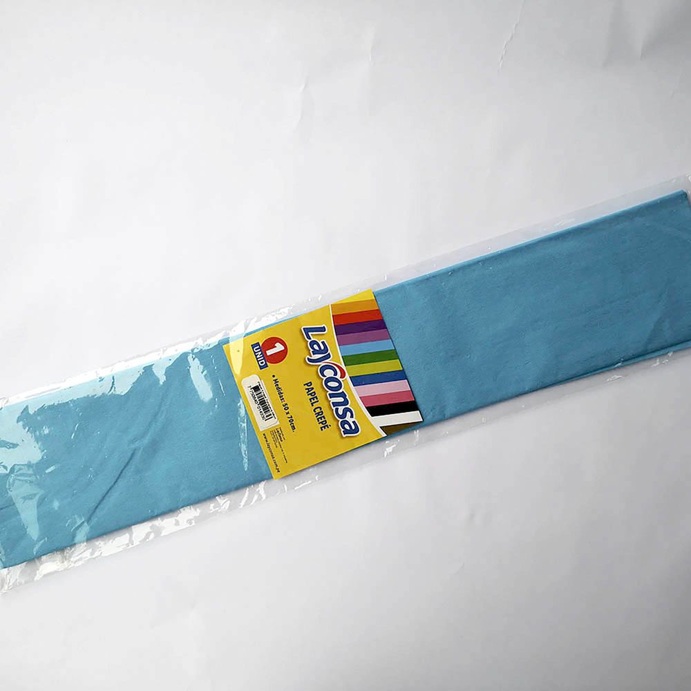 Papel Crepé LAYCONSA Turquesa Bolsa 1un
