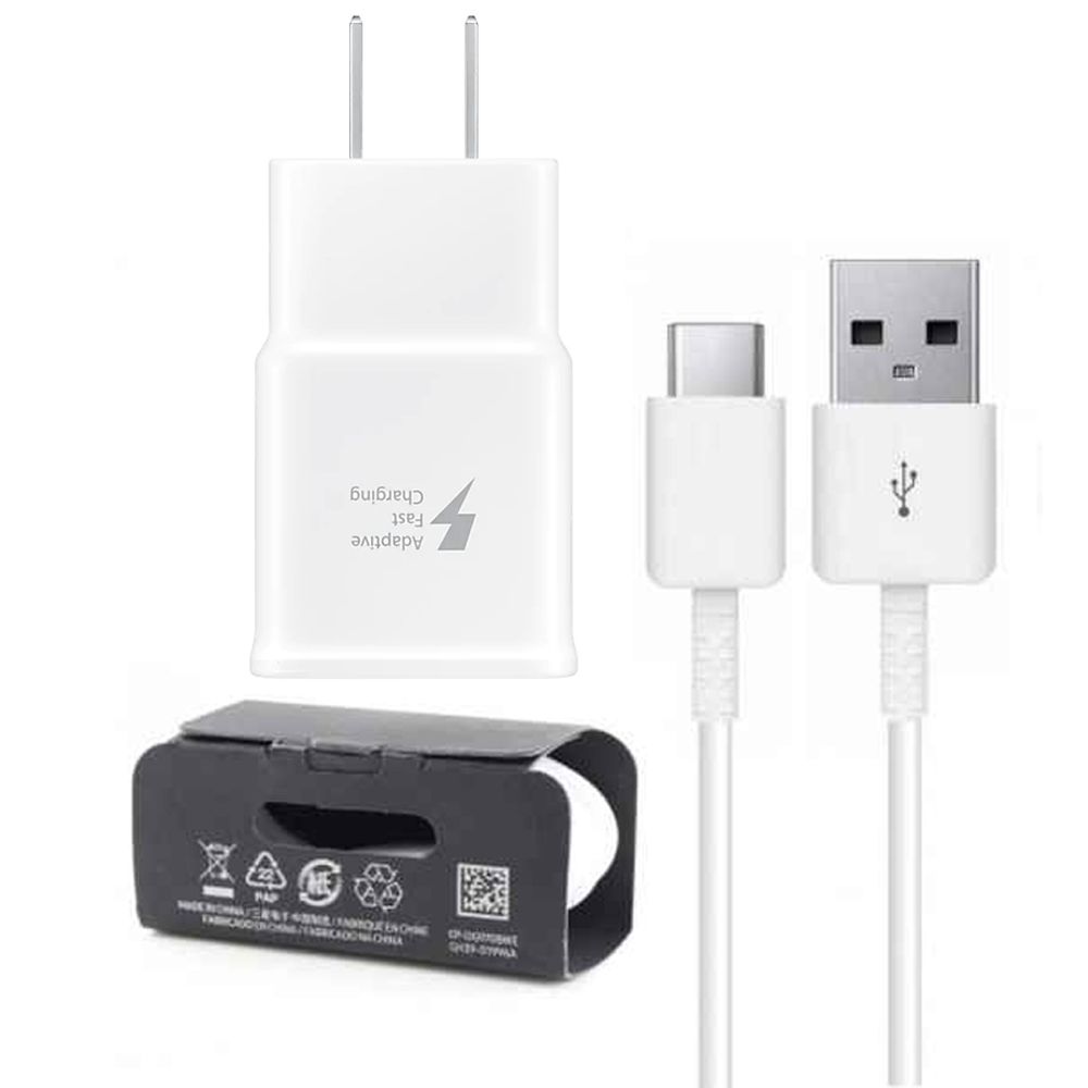 Cargador Samsung 15W para Galaxy A20 A30 A50 Fast Charger 5V 2.0A Tipo-C Blanco