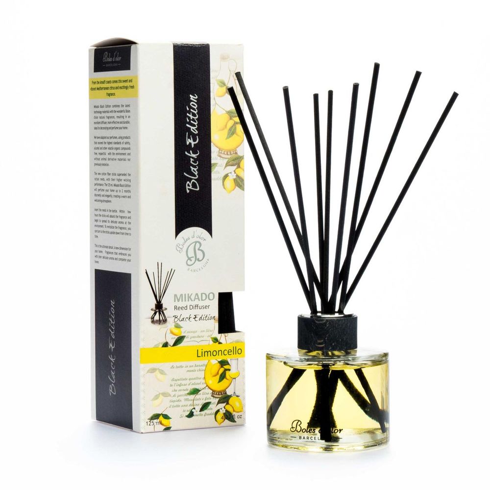 Difusor de Varillas Mikado Black Edition Boles D'Olor de Limoncello