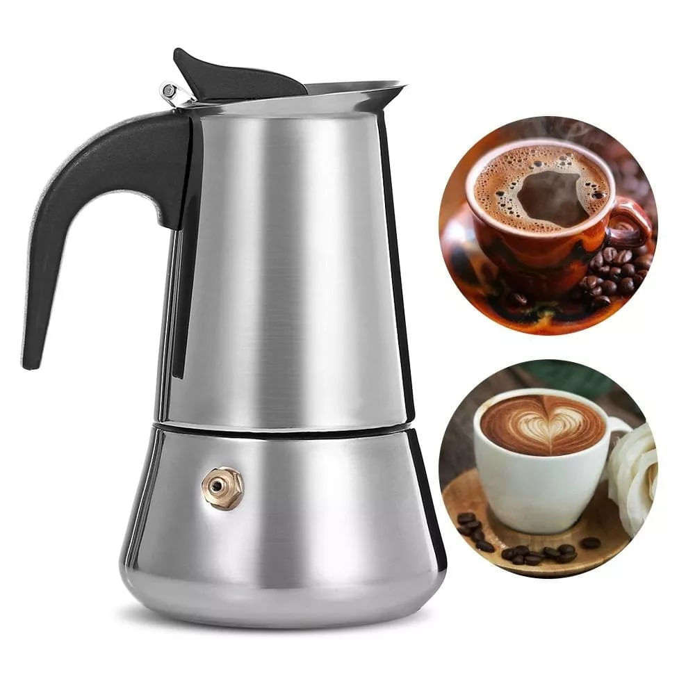 Cafetera Italiana ESPRESSO MAKER para 9 Tazas Acero Inoxidable