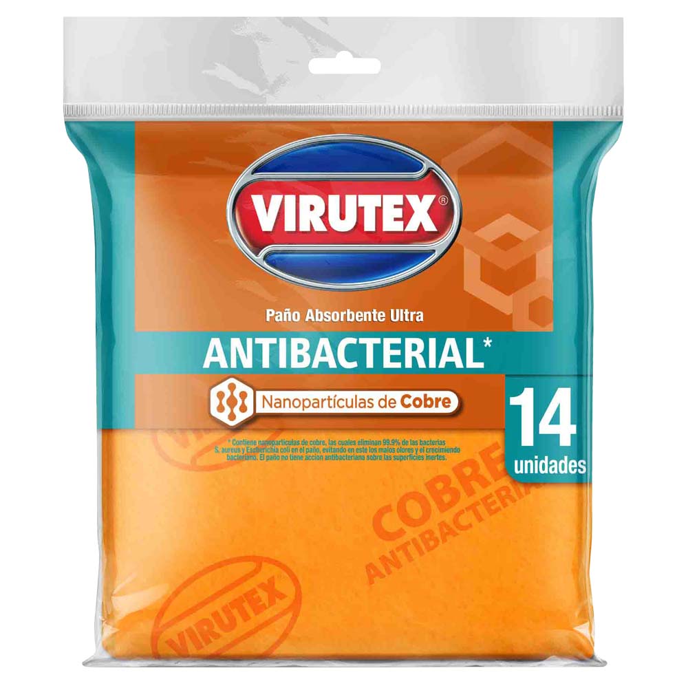 Paño Antibacterial VIRUTEX Pack 14un