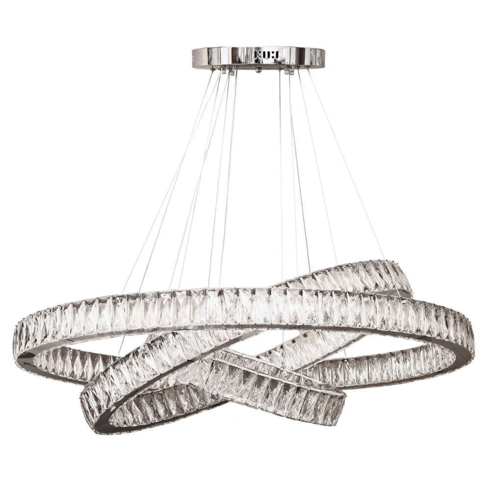 Lámpara De Cristal Con Tres Aros Cinta Led