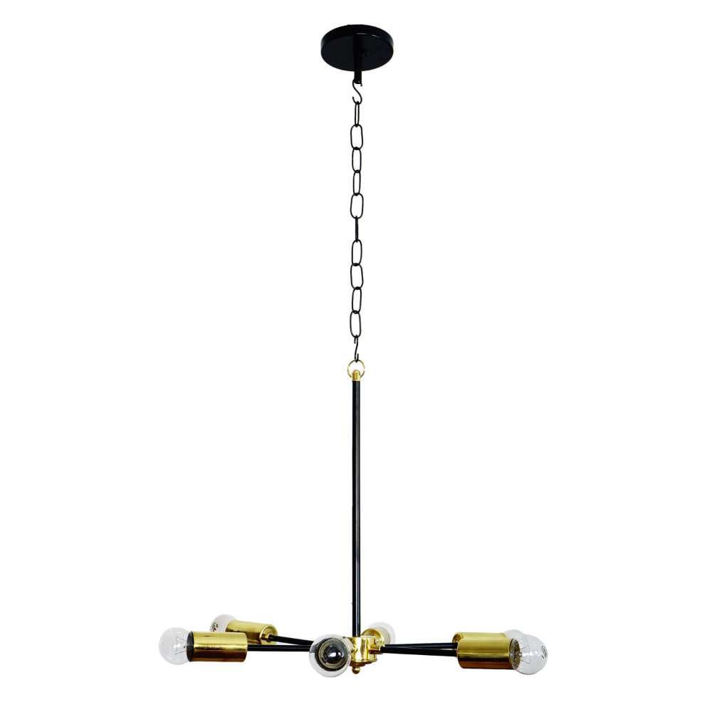 Lámpara De Techo Helice  6 Luces  Metal