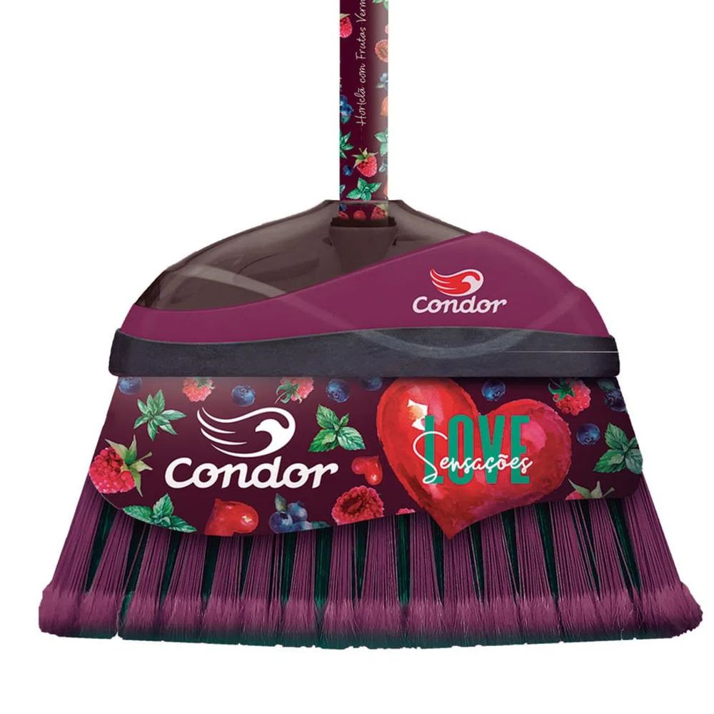 Escoba con Mango de Metal Condor Diseño Love Sensations Multiuso