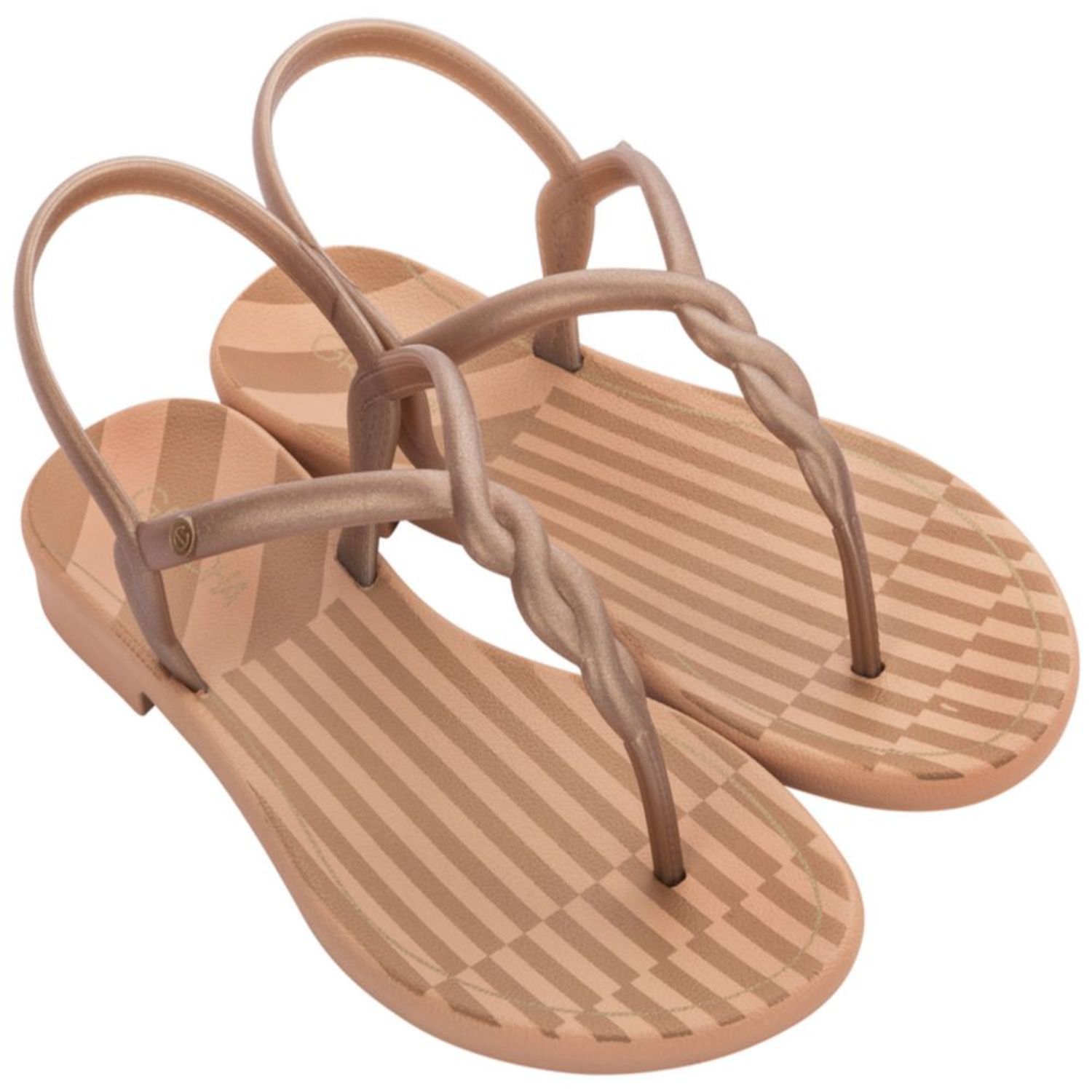 Grendha CACAU ELEGANTE sandalias de dedo planas de mujer negro