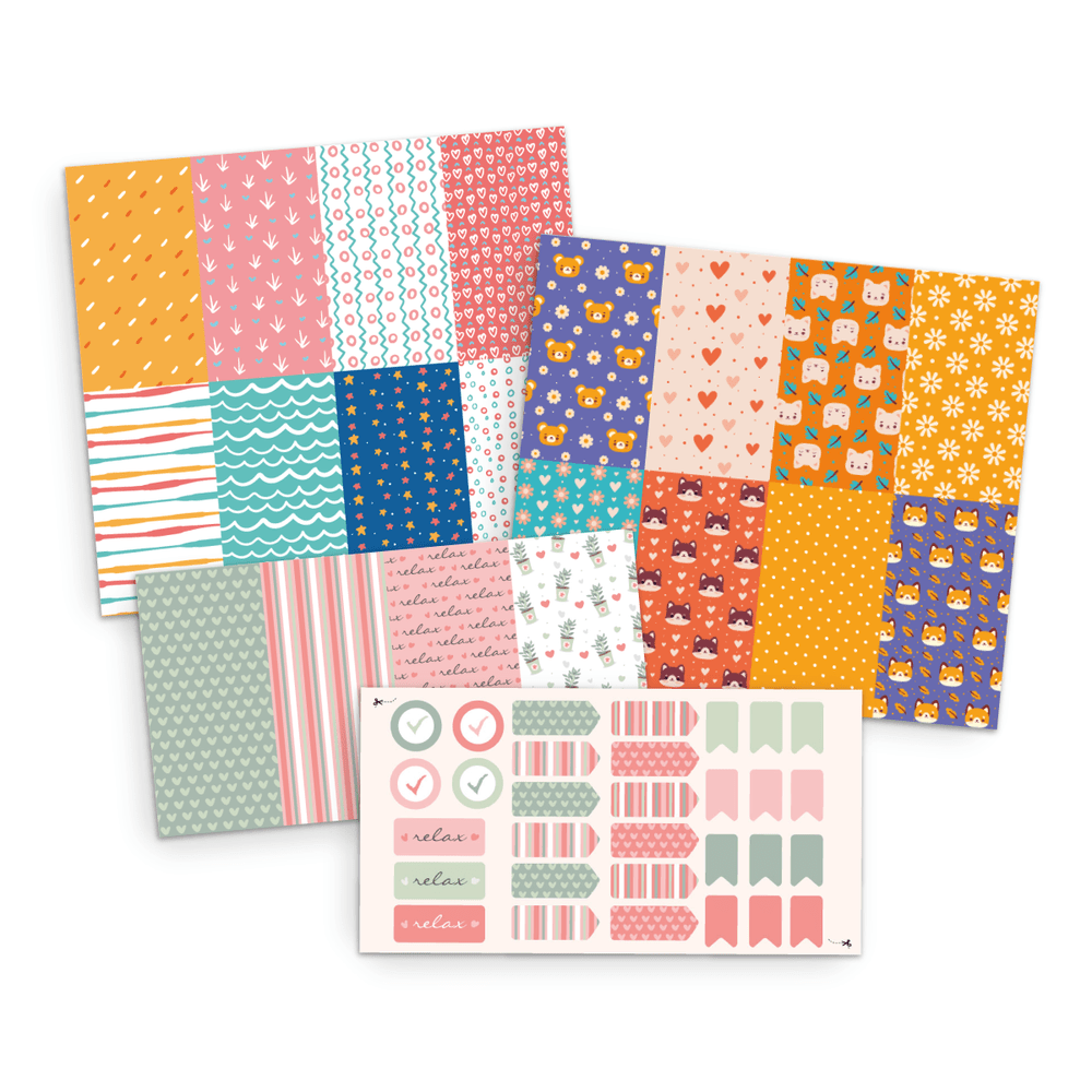 Papeles Decorativos Para Scrapbook Ingenial Colección Mila