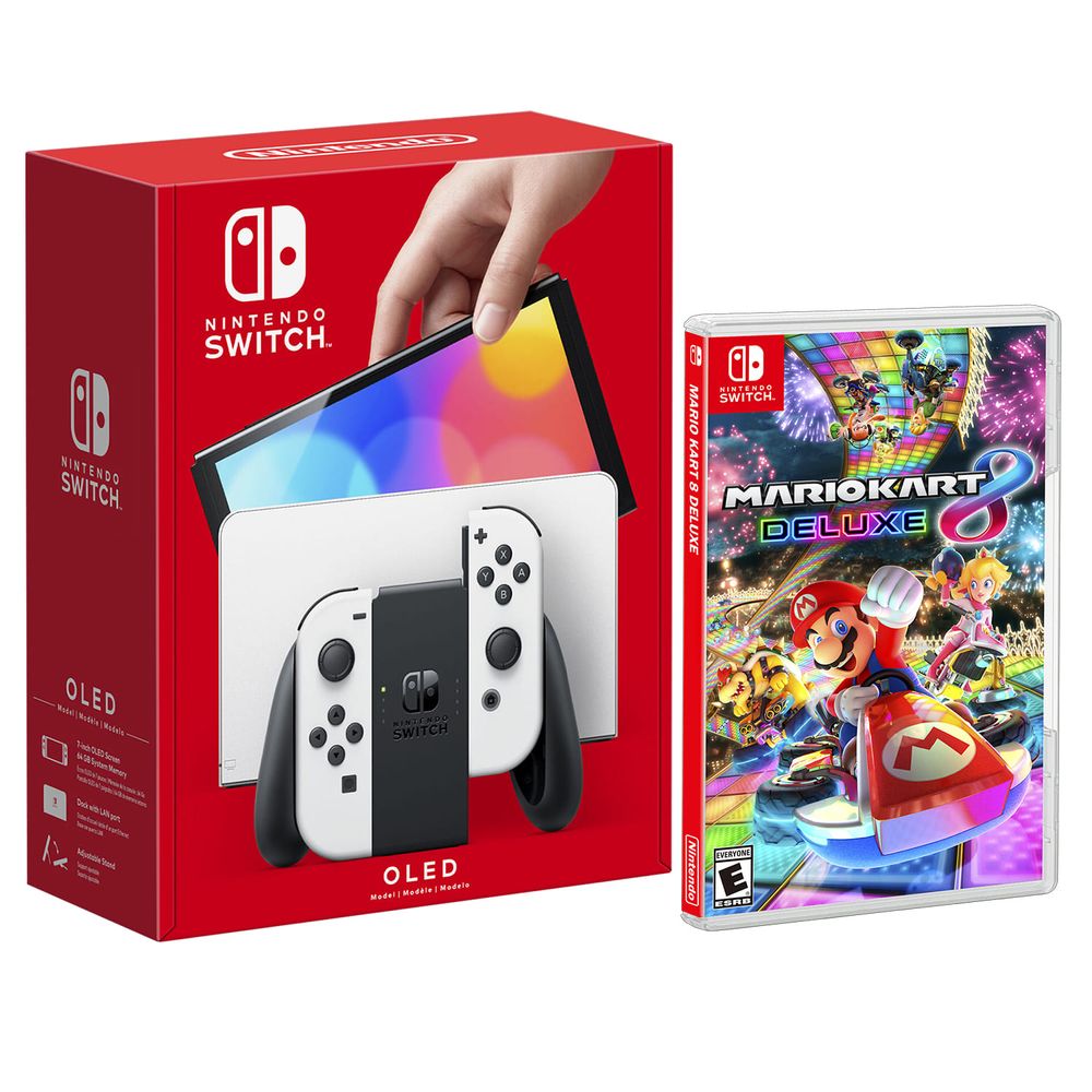 Nintendo Switch OLED Blanca + Mario Kart 8