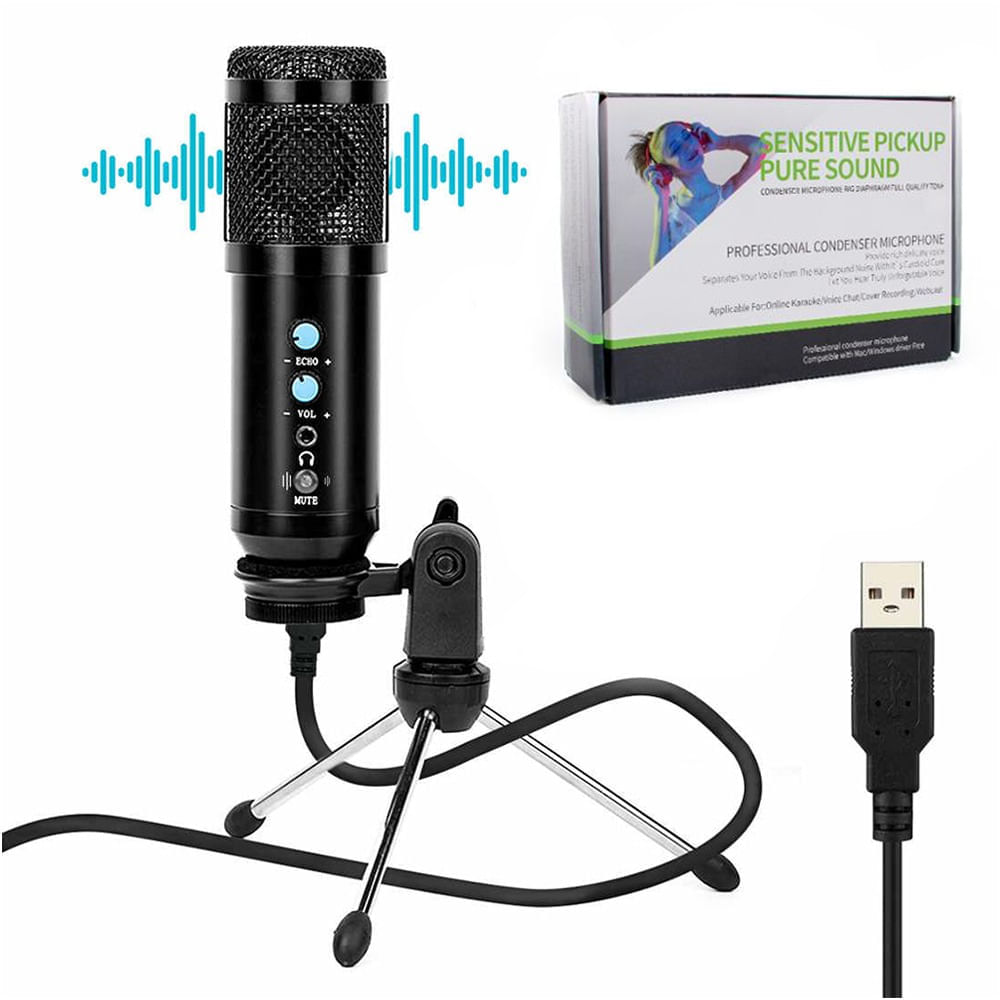 Microfono Condensador Profesional BM858BP USB Estudio de Grabación PC -  Promart