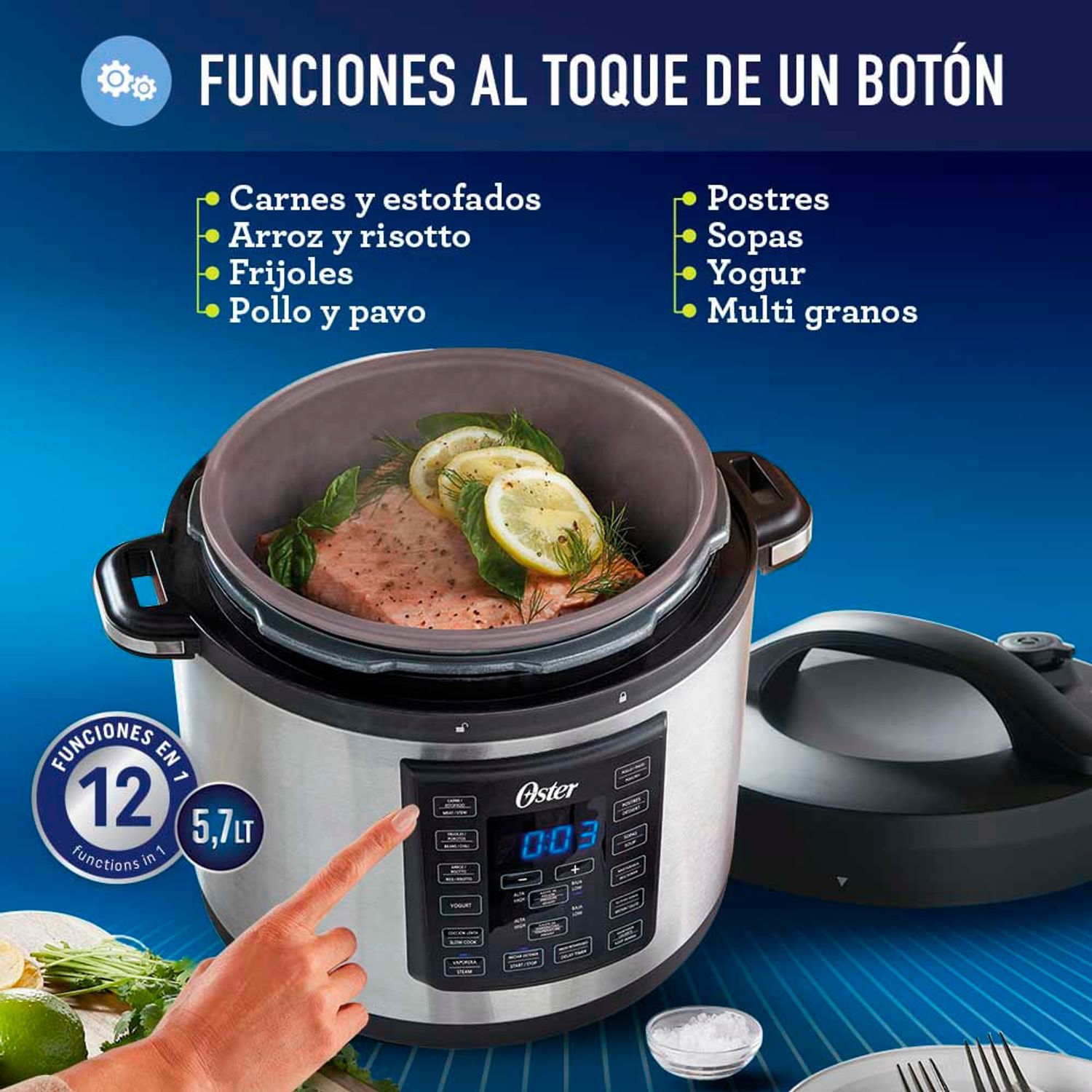 Multi Olla Express Oster 12 funciones CKSTPCEC6801 Oechsle Oechsle