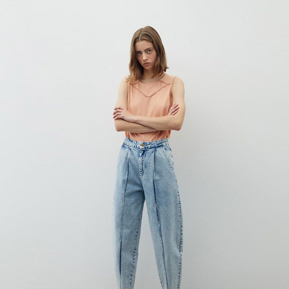 Polo Sfera Mujer Bolitas Naranja Claro | Oechsle.pe - Oechsle