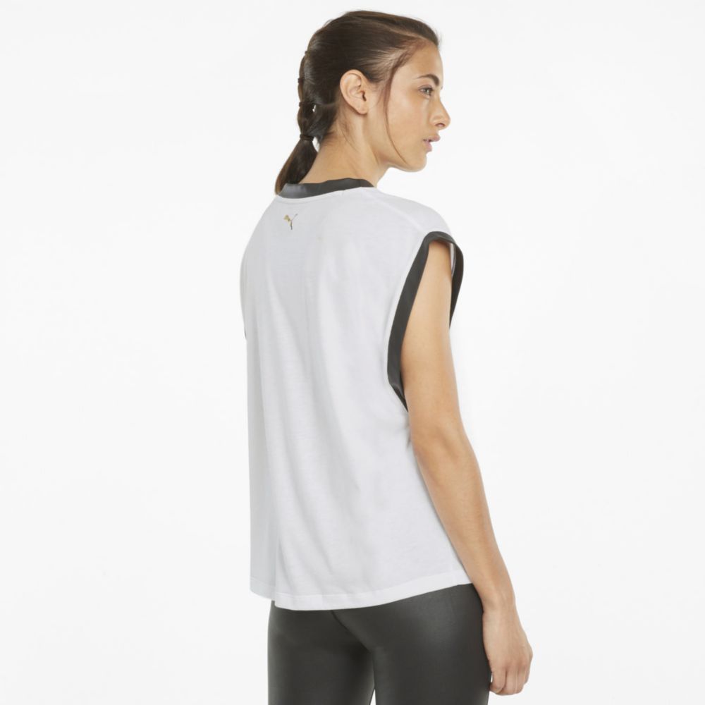 Top Deportivo Puma Mujer Moto Tank Blanco | Oechsle.pe - Oechsle