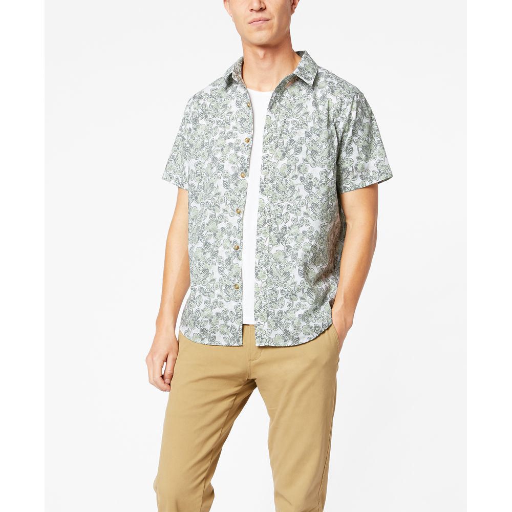 Camisa Dockers Casual Manga Corta Gris | Oechsle.pe - Oechsle