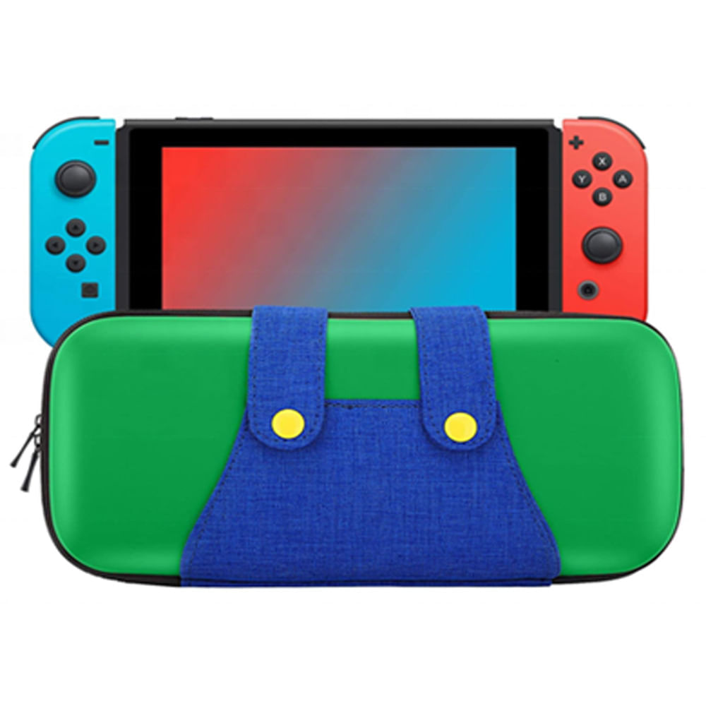 Estuche para Nintendo Switch y Oled Rígido Eva Luigi Verde/Azul