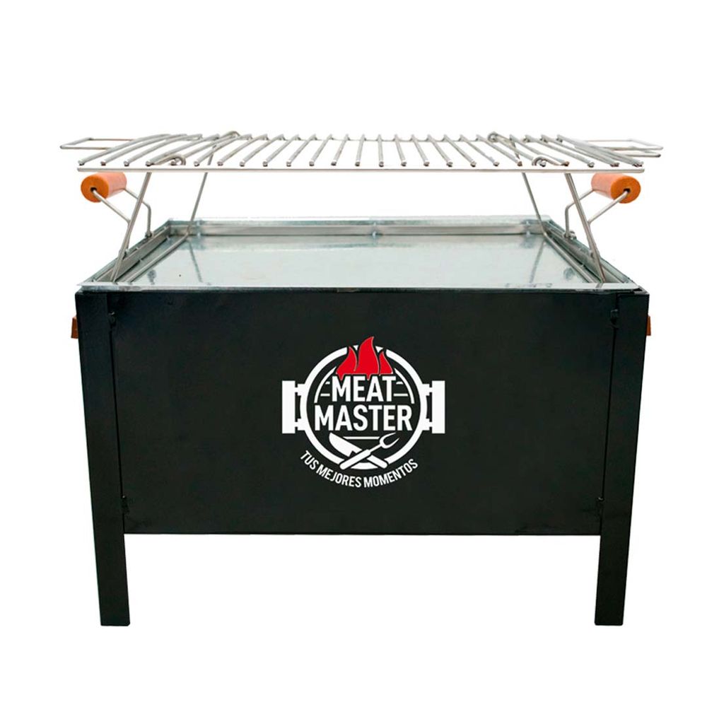 Caja China Meat Master Black Chica con Parrilla de Varillas Inoxidable