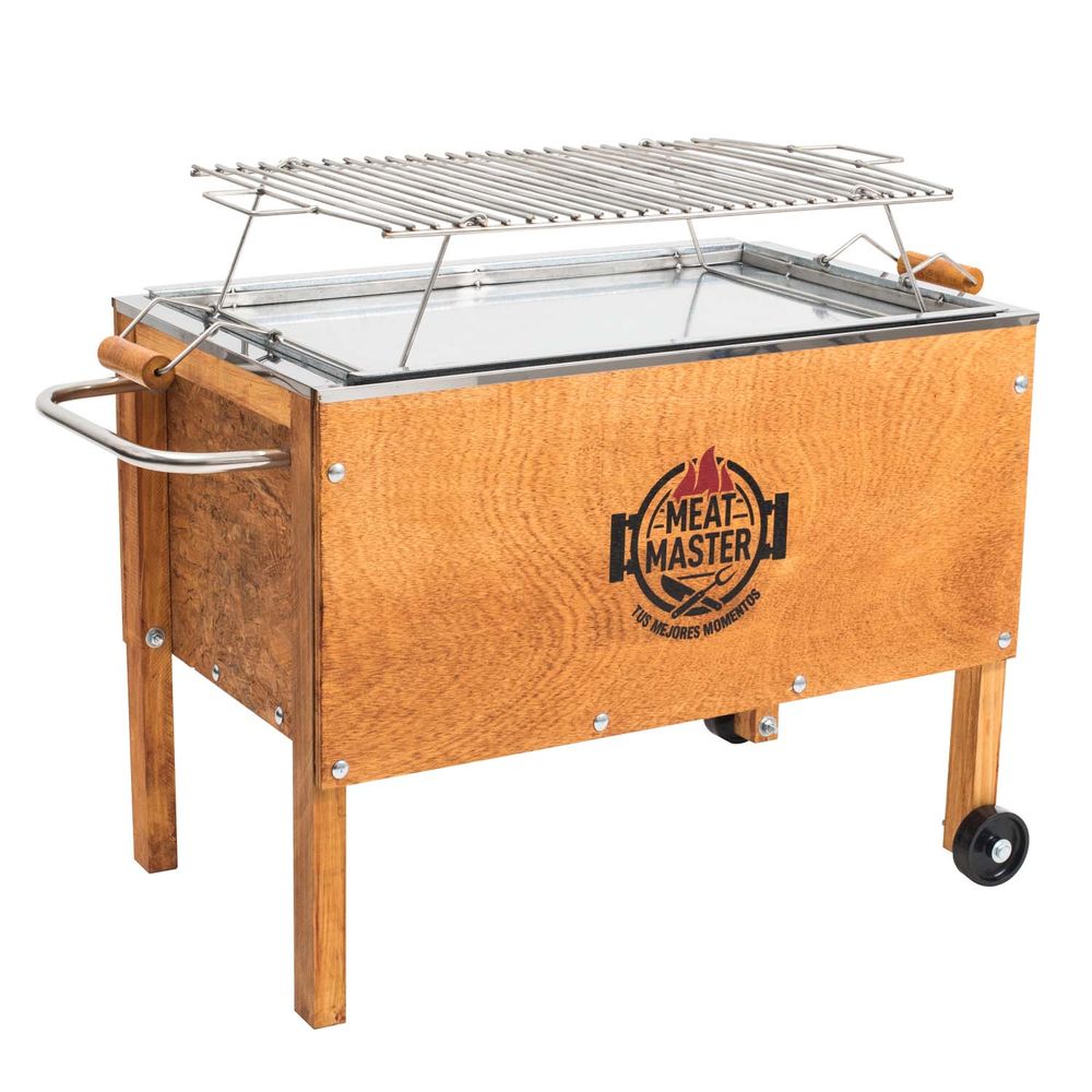 Caja China Meat Master Inoxidable Mediana con Parrilla de Varillas Inoxidable