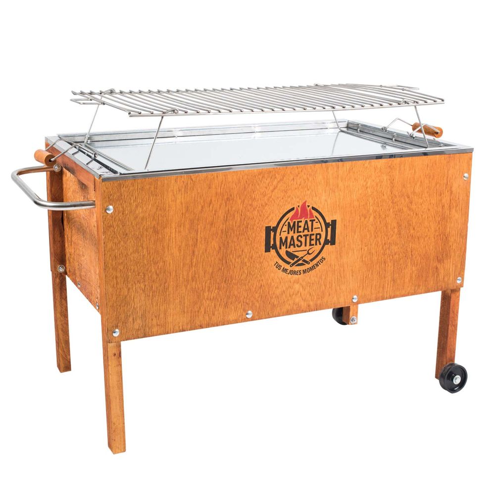 Caja China Meat Master Inoxidable Grande con Parrilla de Varillas Inoxidable