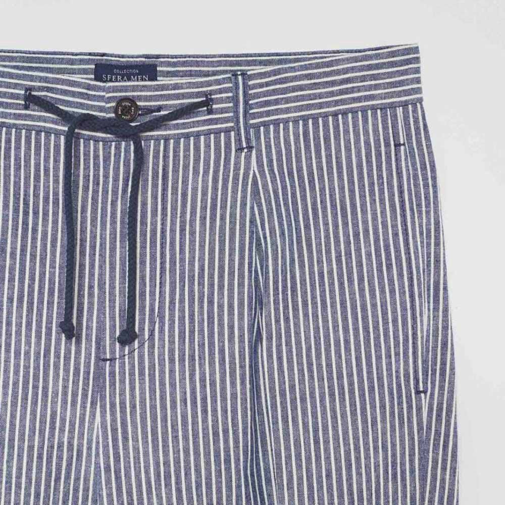Pantalón Sfera Hombre Lino Rayas Navy | Oechsle - Oechsle