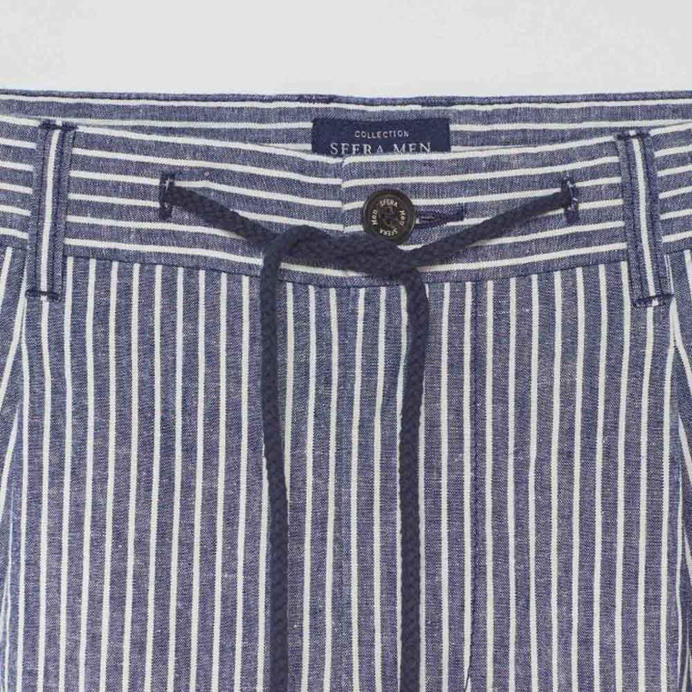 Pantalón Sfera Hombre Lino Rayas Navy | Oechsle - Oechsle