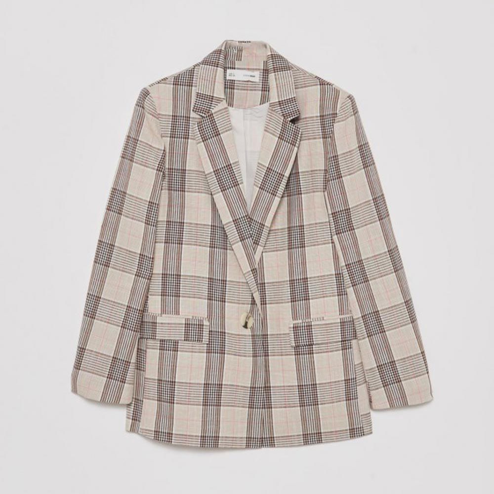 Blazer Sfera Mujer Rústica Cuadros Brown | Oechsle.pe - Oechsle