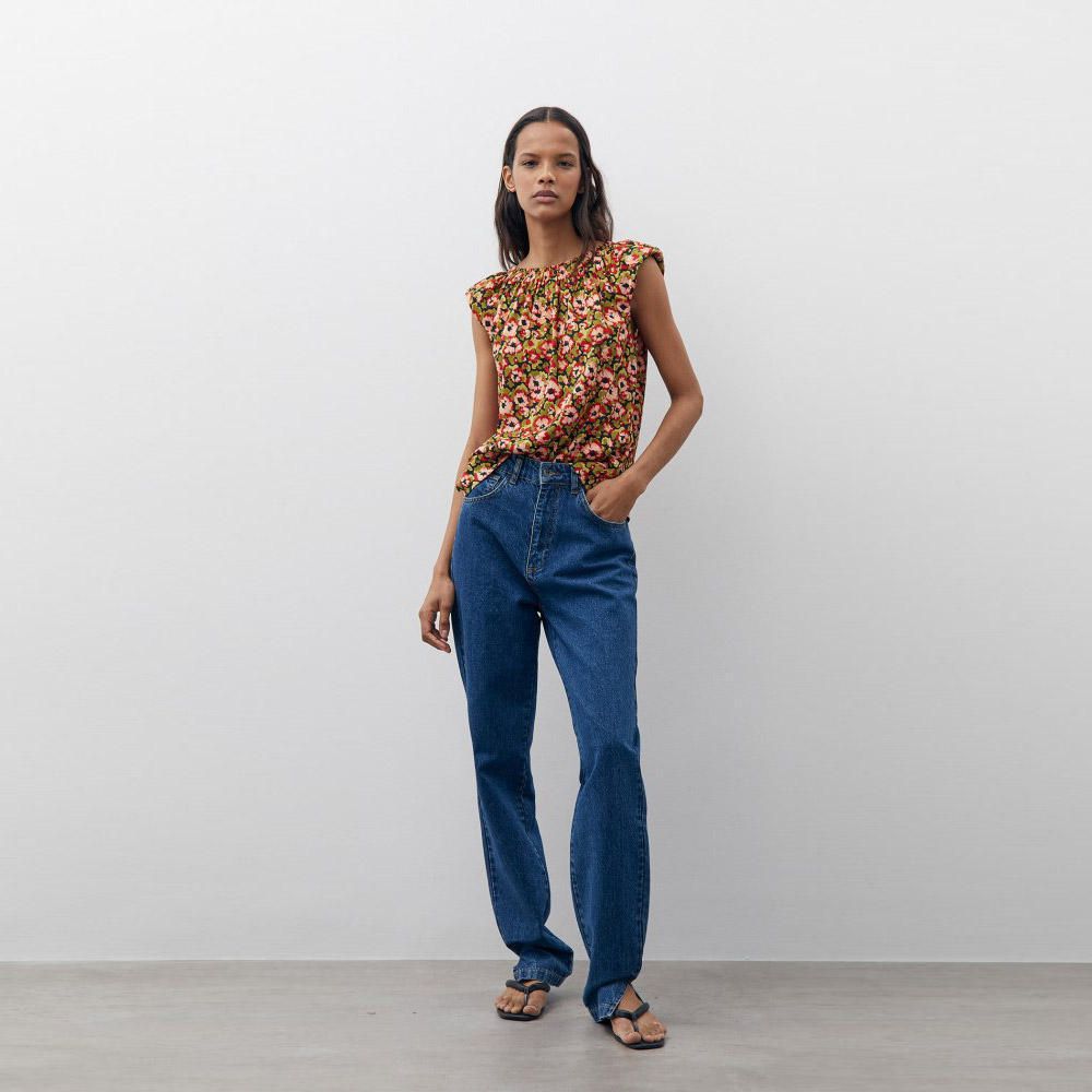 Blusa Sfera Mujer Cuerpo Hombrera Estampado Red | Oechsle.pe - Oechsle