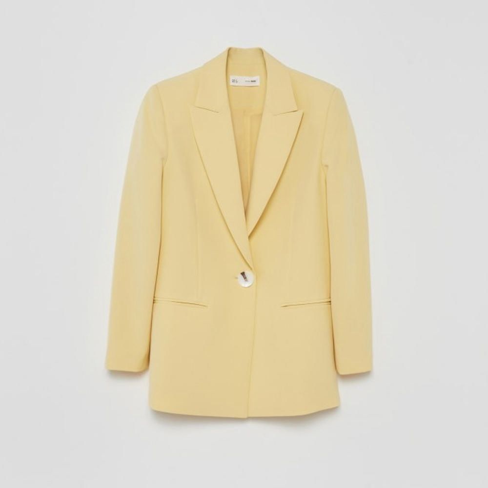 Blazer Sfera Mujer Traje Lisa Yellow | Oechsle.pe - Oechsle