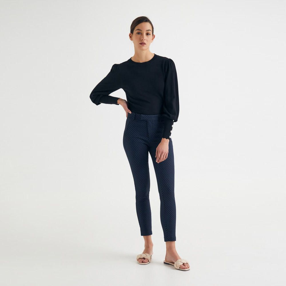 Pantalón Sfera Mujer Jacquard Blue | Oechsle.pe - Oechsle