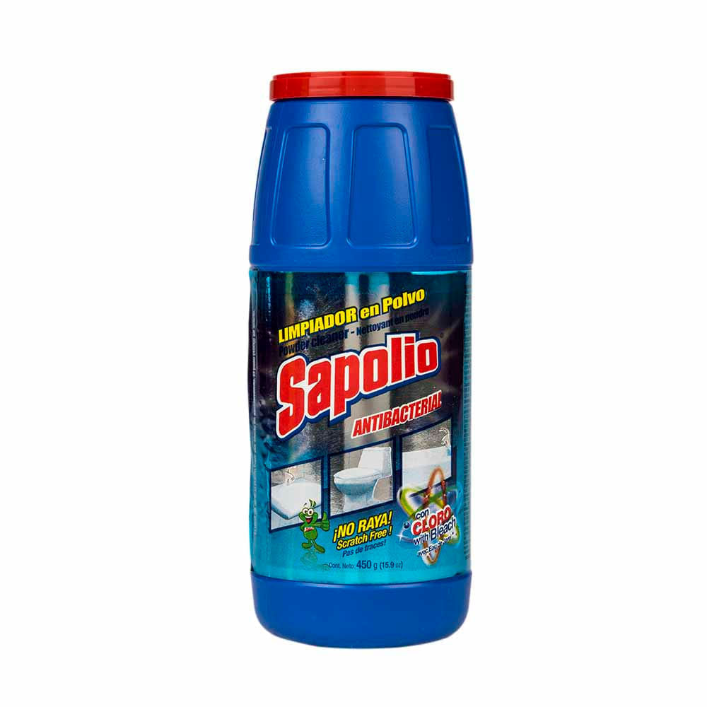 Pulidor en Polvo SAPOLIO Antibacterial Frasco 450g
