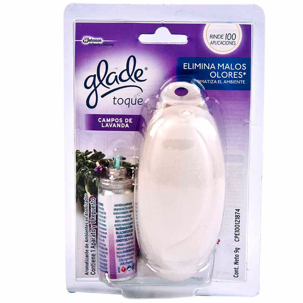 Ambientador en atomizador GLADE Toque lavanda aparato y repuesto Empaque 9Gr