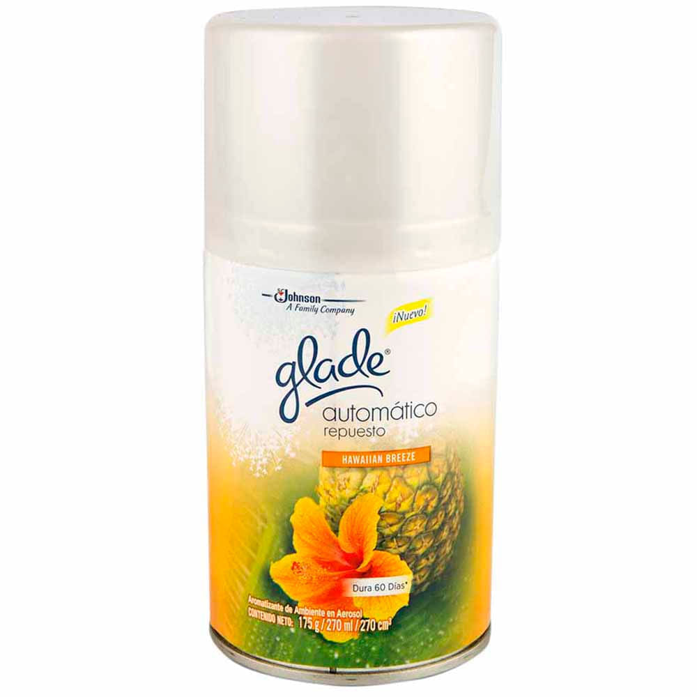Ambientador en spray GLADE Hawaiian breeze repuesto Frasco 270Ml