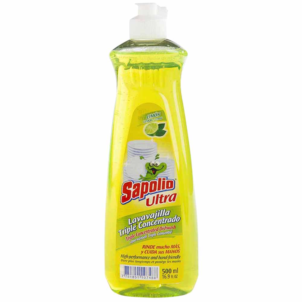 Lavavajilla Líquido SAPOLIO Limón Botella 500ml