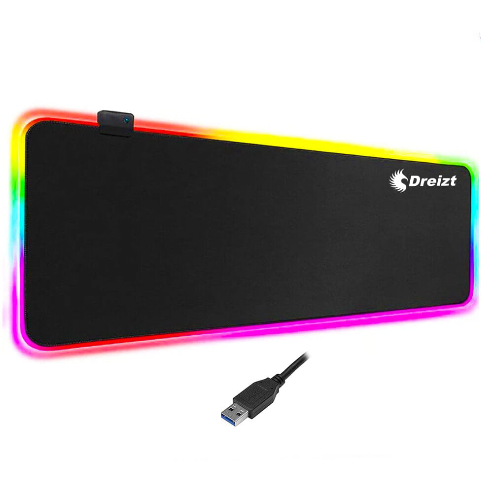 Mousepad Gamer DREIZT RGB Multicolor XL 80CM X 30CM