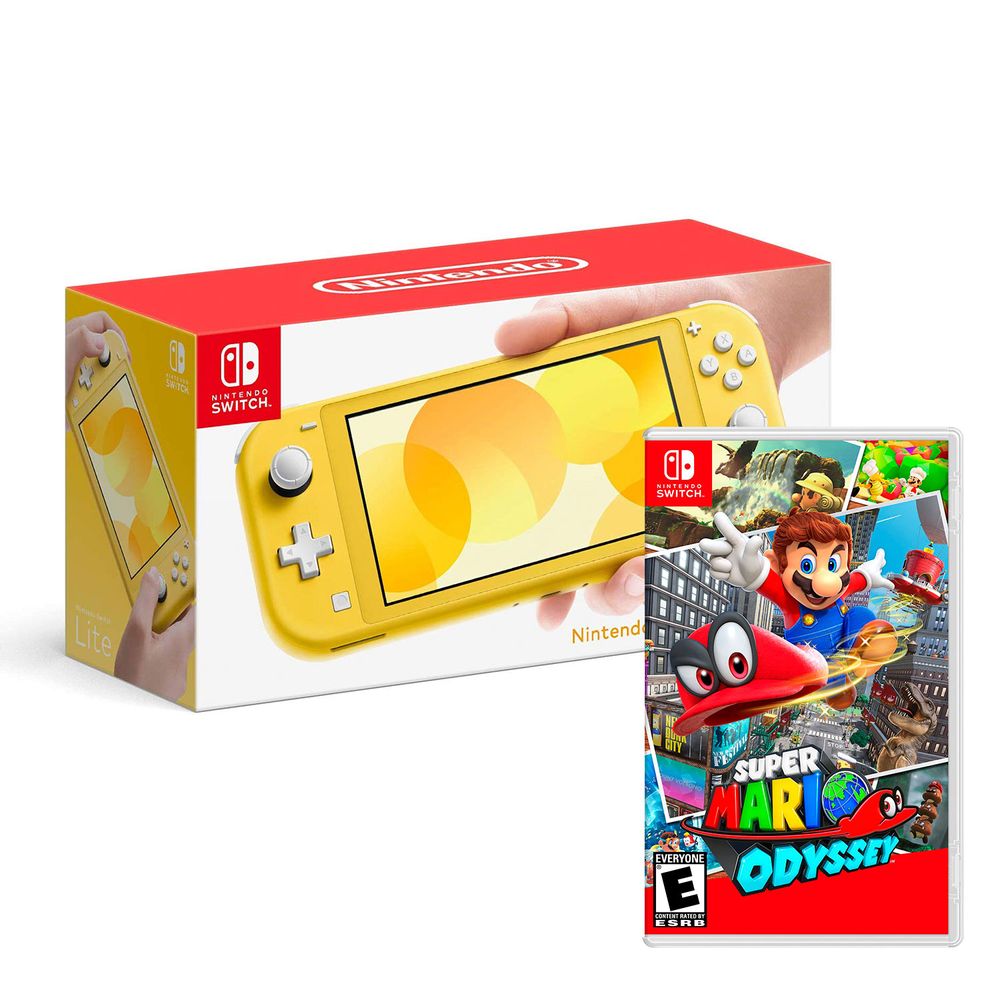 Consola Nintendo Switch Lite Amarillo + Super Mario Odyssey