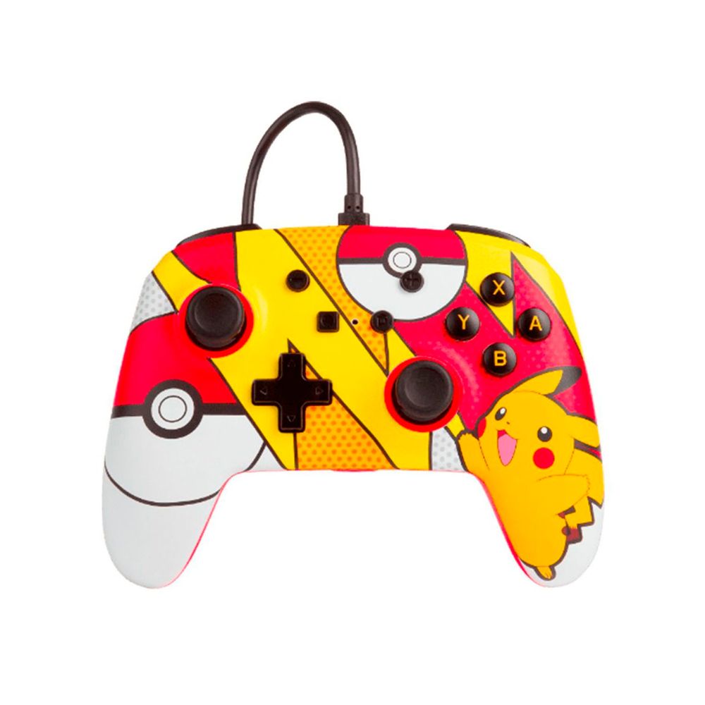 Mando Pro PowerA Con Cable Nintendo Switch Pikachu Pop Art