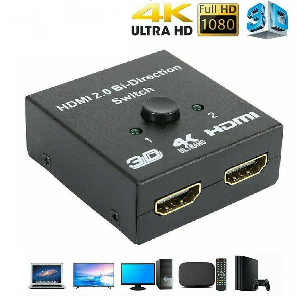 como usar switch hdmi 4k 3d 2 en 1 bidireccional conmutador