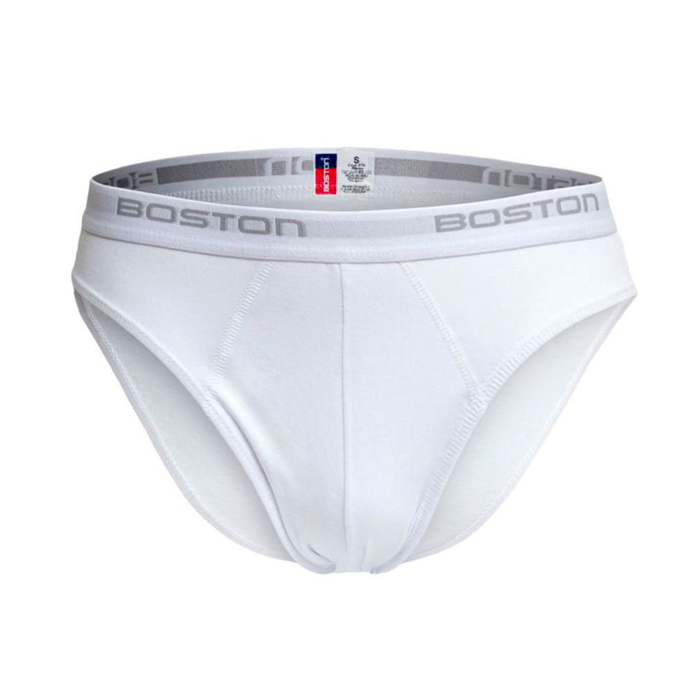 Pack x Trusas Boston Hombre Bikini Blanco Talla XL