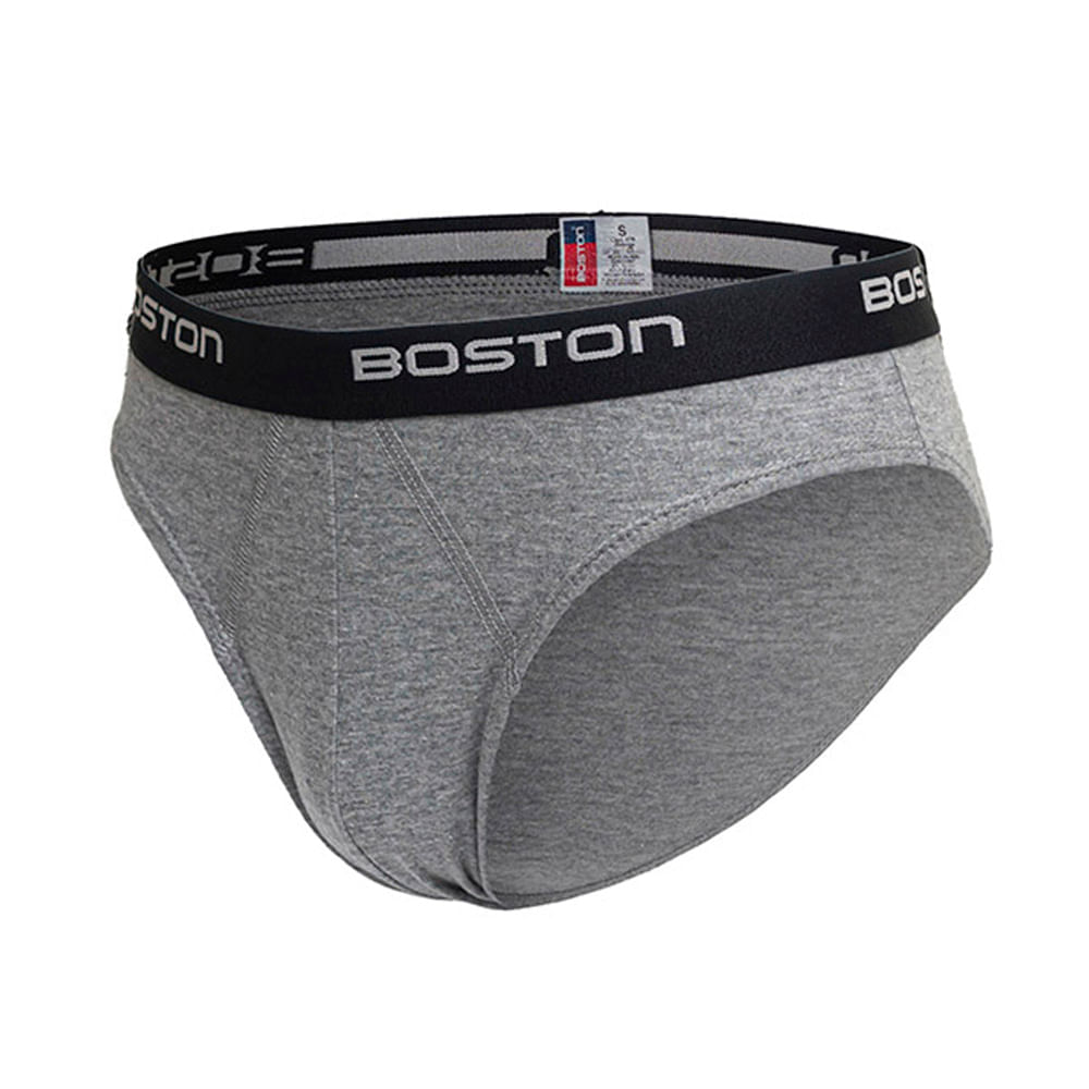 Pack x 4 Trusas Boston Hombre Bikini Plomo Claro Talla S | Oechsle.pe -  Oechsle