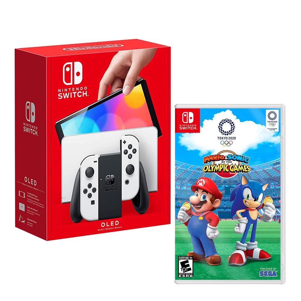 Consola Nintendo Switch Modelo Oled Blanco + Mario Y Sonic O Knasta Perú
