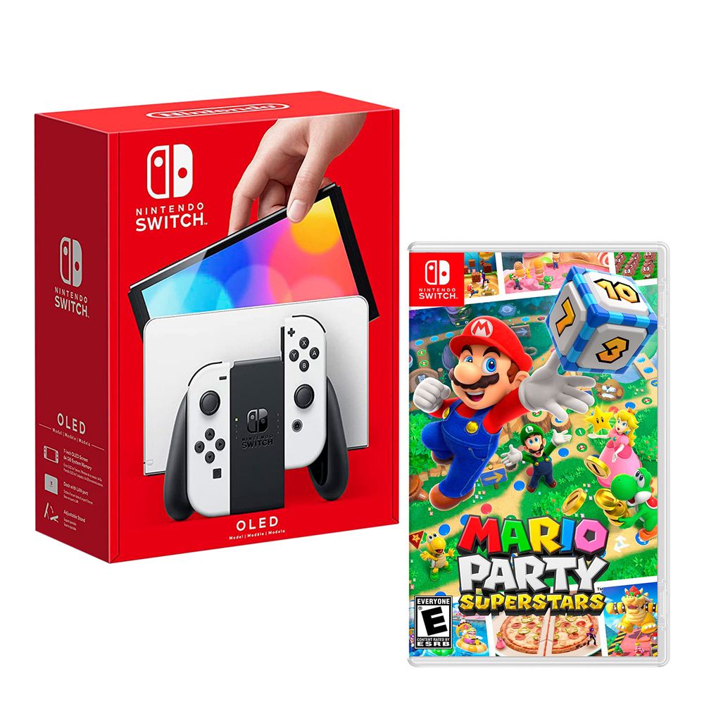 Nintendo Switch Modelo Oled Blanco + Mario Party Superstar