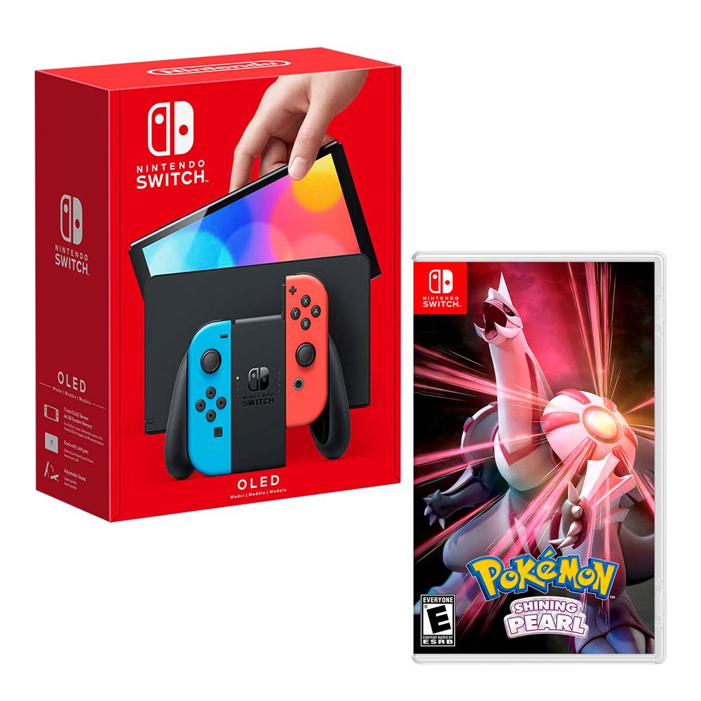 Nintendo Switch Modelo Oled Neon + Pokemon Shining Pearl